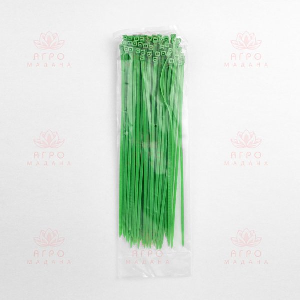 Стяжка для растений зеленая 25см - 100 штук