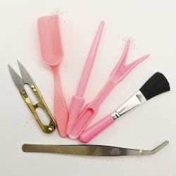 Набор садовых инструментов (розовый)