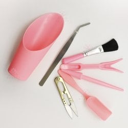 Набор садовых инструментов (розовый)