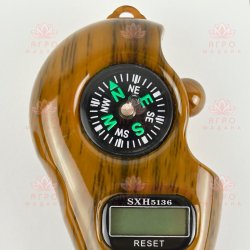 Электронный счетчик нажатий с компасом (коричневый)